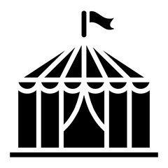 Carnival Tent  Icon Element For Design