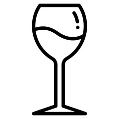 Wine Glass   Icon Element For Design