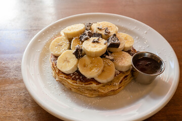 NUTTY’S CAFFのバナナチョコレートチャンク・パンケーキ