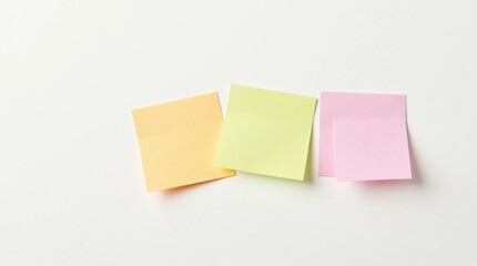 Fototapeta premium Multicolored Sticky Notes Isolated on White Background
