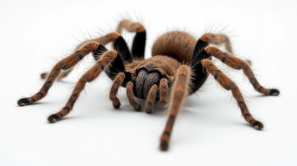 Tarantula Spider Close-Up on White Background
