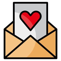 Love Letter  Icon Element For Design