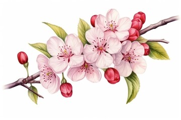 Naklejka premium Blossom flower cherry plant.