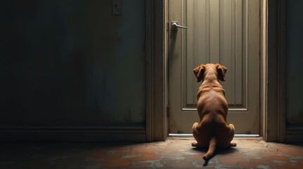 A Dog's Lonely Wait:  Symbolism of Abandonment