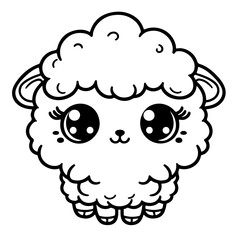 cartoon sheep vector illustration