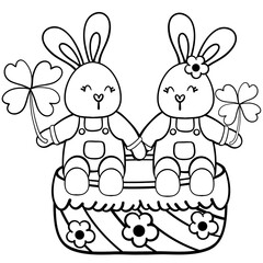 Cute rabbit st. Patrick's day celebration 
