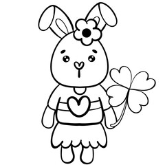 Cute rabbit st. Patrick's day celebration 
