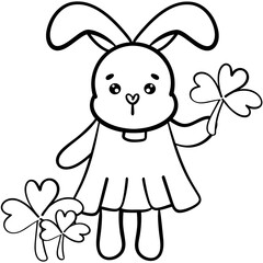 Cute rabbit st. Patrick's day celebration 
