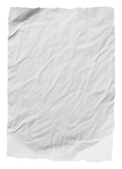 Obraz premium PNG White paper piece background isolated wrinkled.