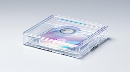 Iridescent CD in a Clear Plastic Case