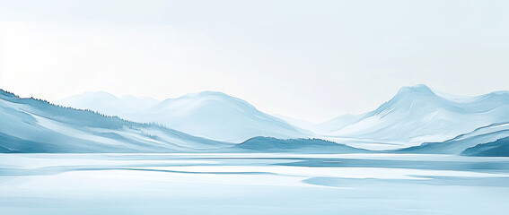 Tranquil Winter Mountain Landscape