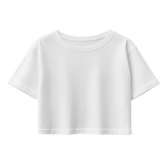 White crop top mockup, black background, design template