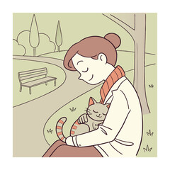 Animal rescue themed vector illustrations.