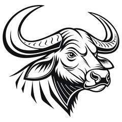 Obraz premium Bold and Clean Cow Clipart.