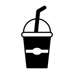 Milkshake black icon