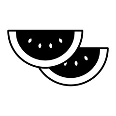 Watermelon black icon