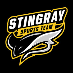 STINGRAY SPORTS MASCOT LOGO DESIGN 