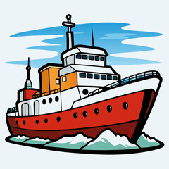 Obraz premium ship in the sea