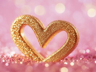 Obraz premium Heart Shaped Object Pink Background