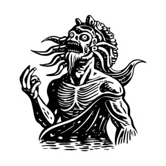 A vintage illustration of mythical creature