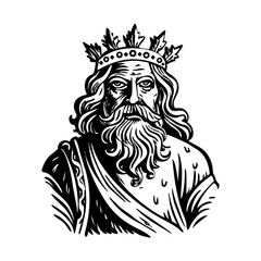 Roman emperor illustration in vintage style