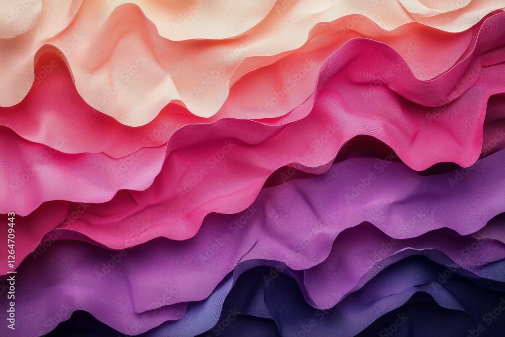 Poster colorful layers of fabric create a striking visual display in a textile workshop