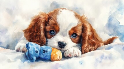 Puppy with toy