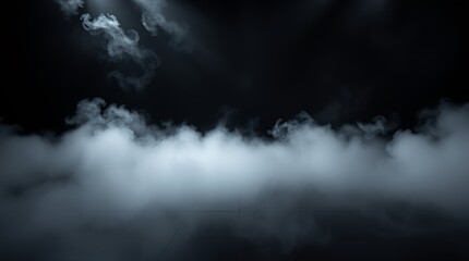 Obraz premium white smock background with spotlight on dark floor