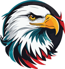 Eagle Illustration vector design, Eagle logo, icon Design, Colorful Eagle vector design