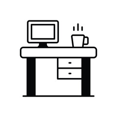 Office Desk vector icon