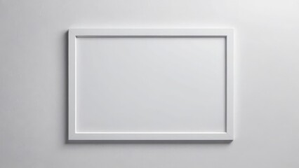 Minimalist white frame on a light wall, ideal for displaying artwork or personal photos