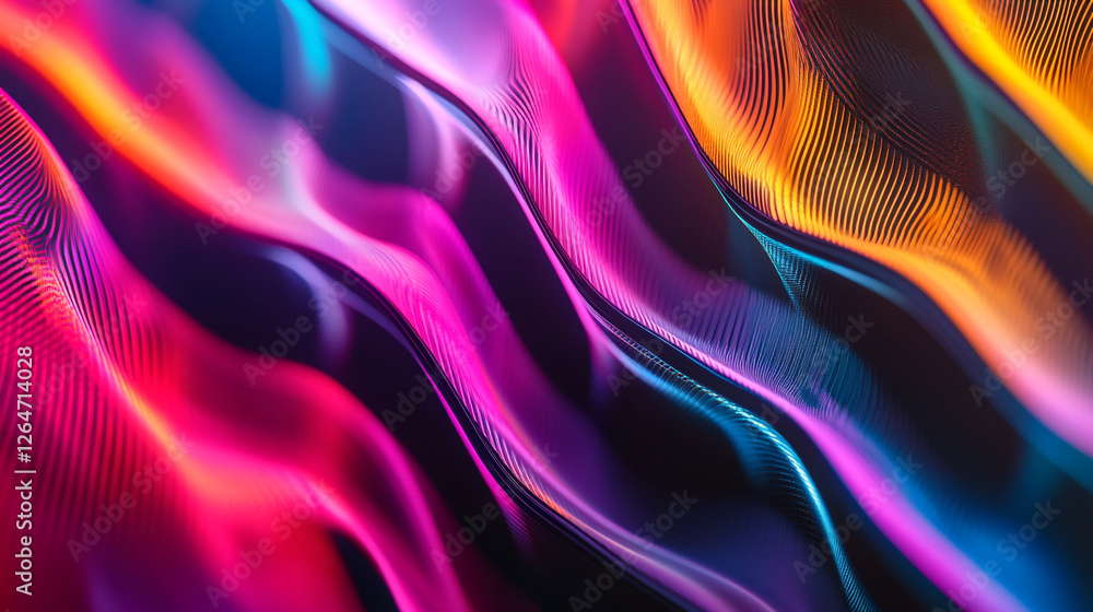 Poster vibrant waves of color dance in a mesmerizing display of light and movement, creating an enchanting 