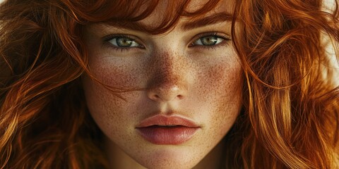 Woman with freckles