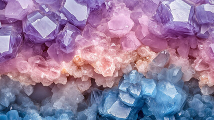 Fototapeta premium Abstract background with natural crystals, gems, gemstones