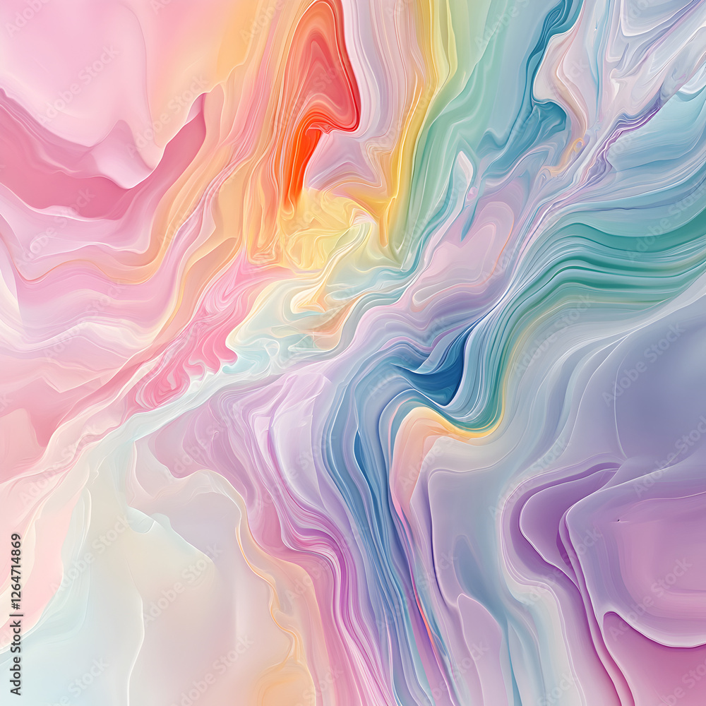 Poster colorful fluid art abstract background: an exquisite digital abstract composition features an artist