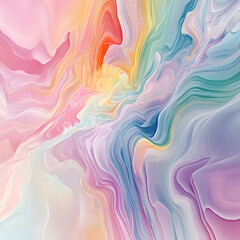 Colorful Fluid Art Abstract Background: An exquisite digital abstract composition features an artistic blend of vibrant colors flowing and merging in a fluid and dynamic display.