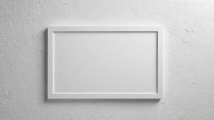 Minimalist white frame on a textured wall, ideal for displaying artwork or photographs