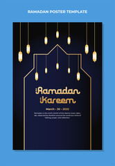 Ramadan Kareem traditional Islamic realistic iftar invitation template brochure flyer template