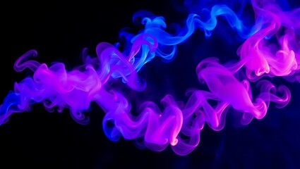 abstract blue purple smoke on dark background