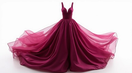 Obraz premium Magenta Dress with Flowing Fabric