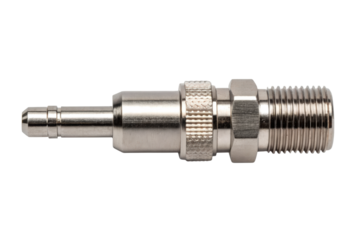 Metal pipe fitting connector isolated with transparent background