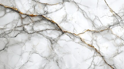 Elegant white marble texture with golden veining, ideal for backgrounds or design projects