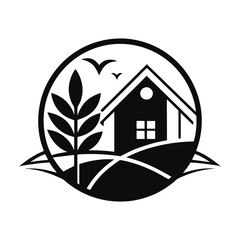 minimalist-eco-home-logo-with-nature-vector-illustration