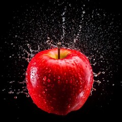 Motion apple and juices water splash
