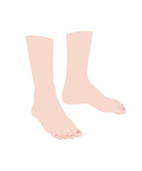 Human feet and ankles, light skin.