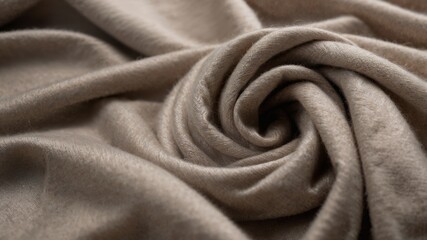 Soft fabric texture, cashmere textile, natural fiber cloth, beige fabric folds, woven material, smooth textile surface, organic fabric draping