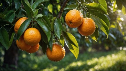 Fresh oranges, ripe citrus fruit, organic tangerines, wooden crate of oranges, natural fruit arrangement, rustic citrus display, healthy vitamin C source, farm-fresh oranges, vibrant orange color