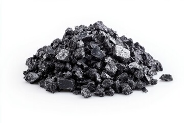 Elemental Antimony: 99.99% Purity of Raw Material in Chemistry. White Background Isolated