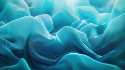 Obraz premium Aqua Turquoise Satin Fabric Gradient Texture Ultra