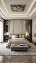 "Tranquil Luxury: A Modern Bedroom Escape"

